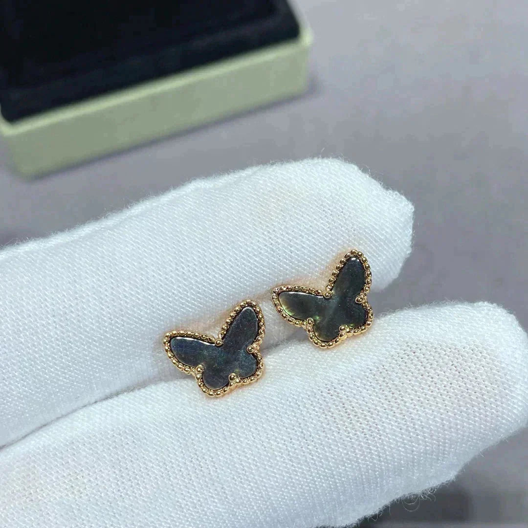 ¡®Moco¡¯BUTTERFLY DARK MOP EARRINGS