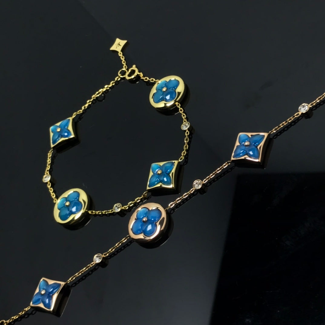 ¡®Moco¡¯STAR AND SUN 4 MOTIF BLUE BRACELET