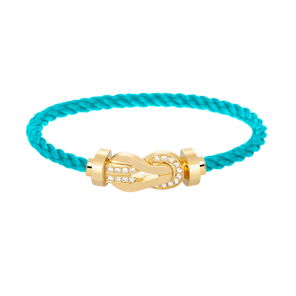 ¡®Moco¡¯CHANCE LARGE 8 FIGURE BUCKLE HALF DIAMOND BRACELET GOLD