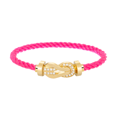 ¡®Moco¡¯CHANCE LARGE 8 FIGURE BUCKLE HALF DIAMOND BRACELET GOLD