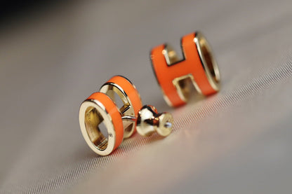 ¡®Moco¡¯MINI POP H EARRINGS ORANGE