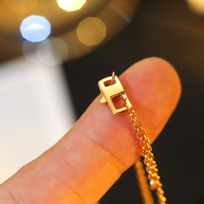 ¡®Moco¡¯STAR AND SUN DIAMOND PINK GOLD NECKLACE