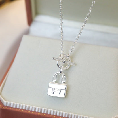 ¡®Moco¡¯POP H PEDANT SILVER NECKLACE