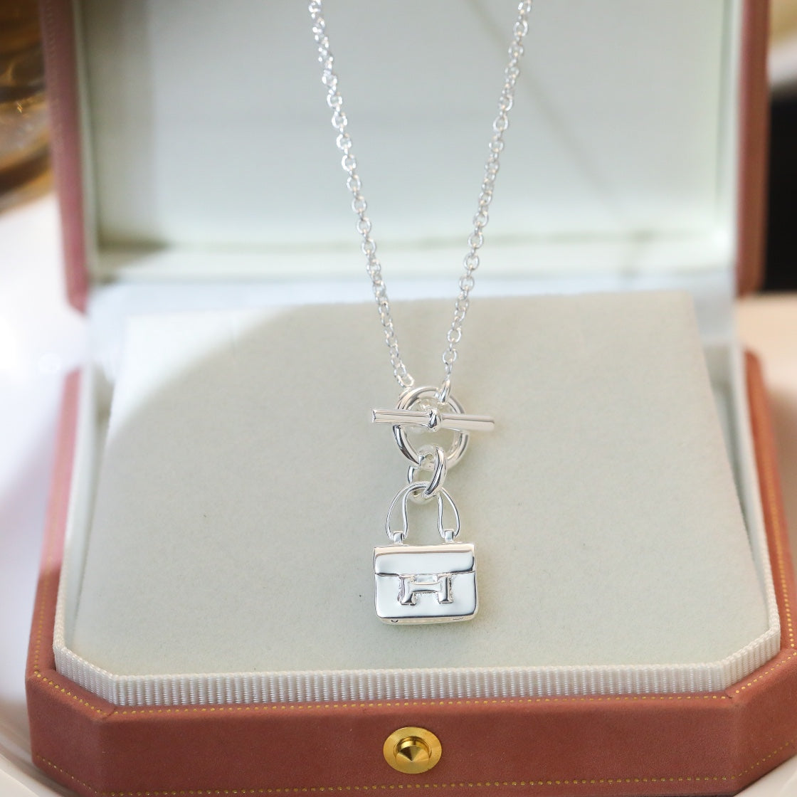 ¡®Moco¡¯POP H PEDANT SILVER NECKLACE