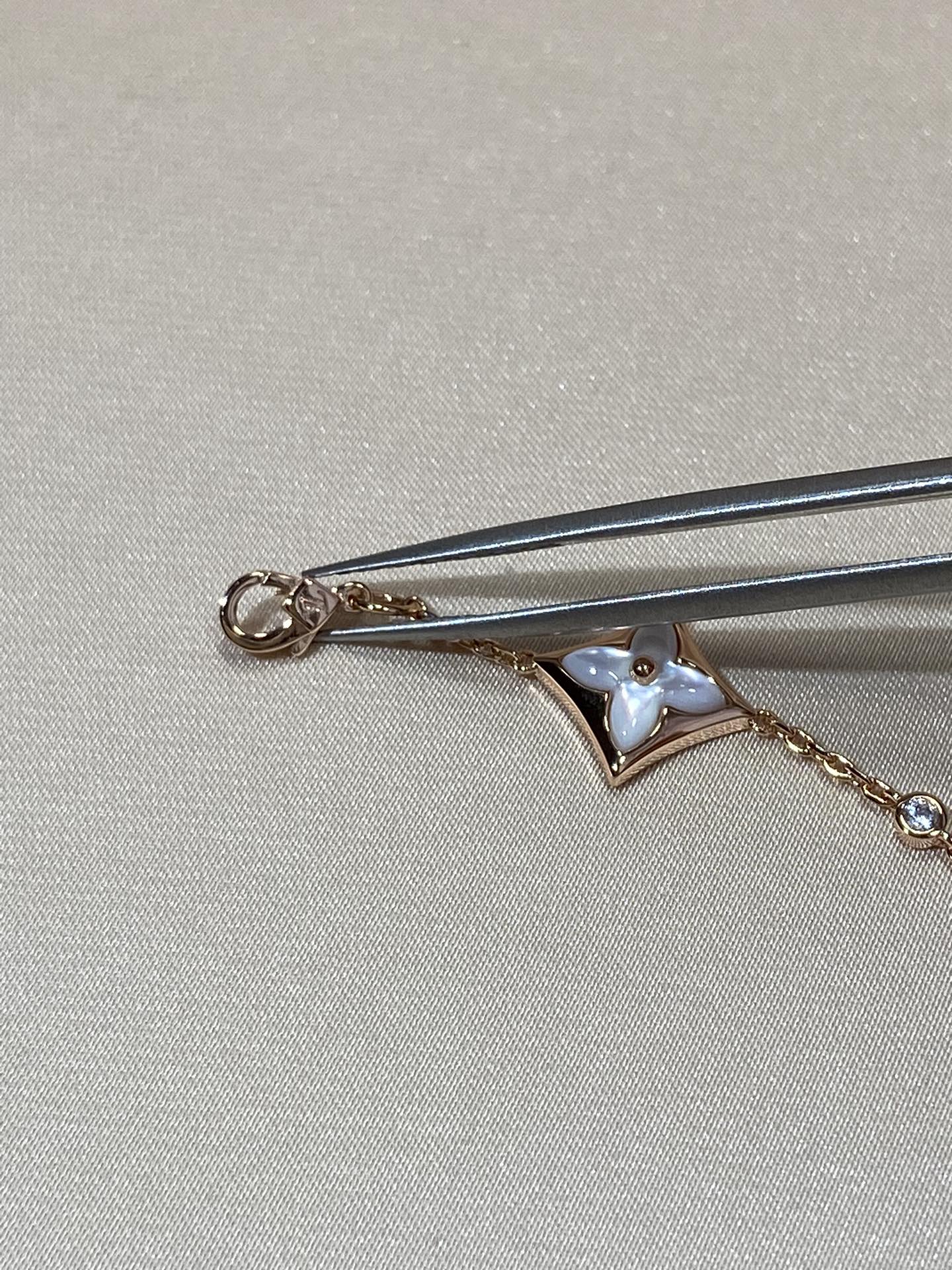 ¡®Moco¡¯STAR 4 MOTIF MOP DIAMOND PINK GOLD BRACELET