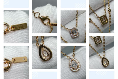 [moco jewelrys ]MY TWIN 2 ROW DIAMOND NECKLACE