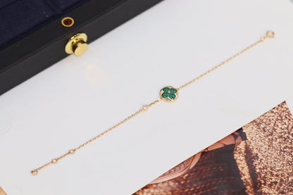 ¡®Moco¡¯STAR AND SUN 4 MOTIF PINK GOLD MALACHITE BRACELET