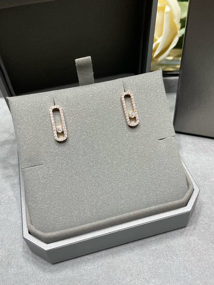 [moco jewelrys ]MOVE UNO STUD DIAMOND PAVED EARRINGS