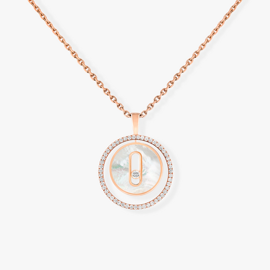 [moco jewelrys ]moco jewelrys MOVE 1 DIAMOND WHITE MOTHER OF PEARL PINK GOLD DIAMOND NECKLACE
