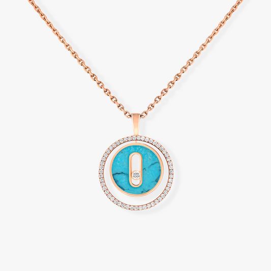 [moco jewelrys ]moco jewelrys MOVE 1 DIAMOND TURQUOISE PINK GOLD DIAMOND NECKLACE