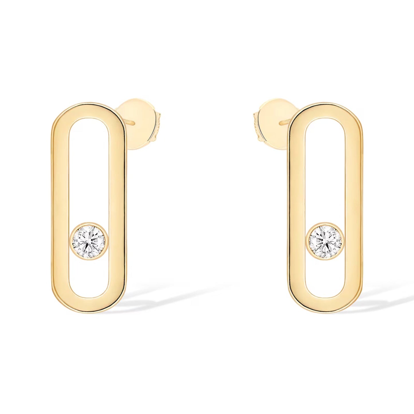 [moco jewelrys ]MOVE UNO SMALL 1 DIAMOND EARRINGS