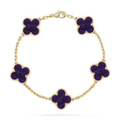 [Moco]New CLOVER 5 MOTIF PURPLE STRIPES BRACELET COLLECTION