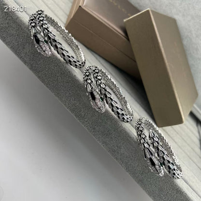 [Moco 】NEW OBSIDIAN & DIAMOND SERPENT BRACELET