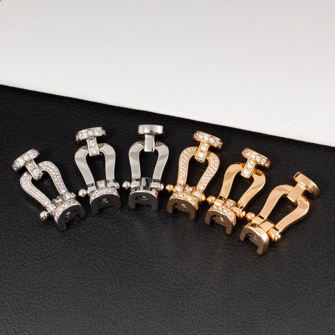 ¡®Moco¡¯FORCE LARGE HORSESHOE HALF DIAMOND BRACELET ROSE GOLD
