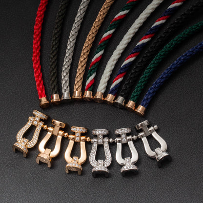 ¡®Moco¡¯FORCE LARGE HORSESHOE HALF DIAMOND BRACELET ROSE GOLD