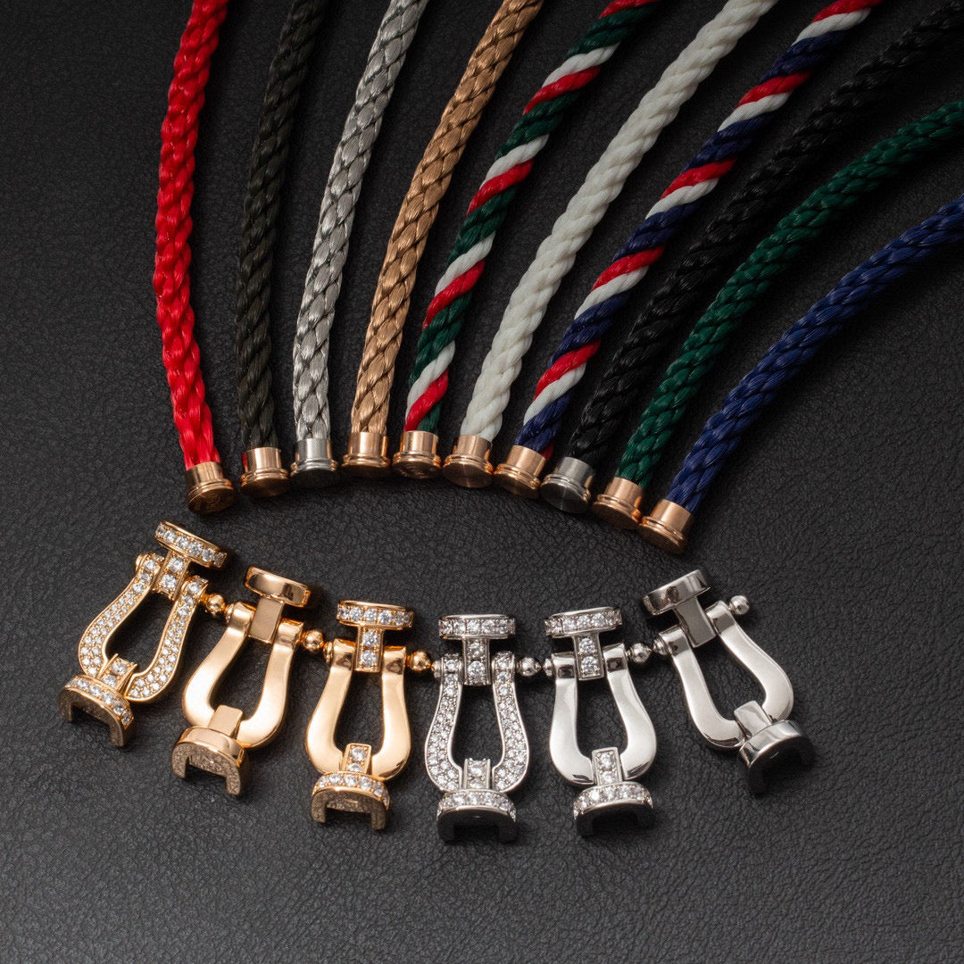 ¡®Moco¡¯FORCE LARGE HORSESHOE FULL DIAMOND BRACELET GOLD