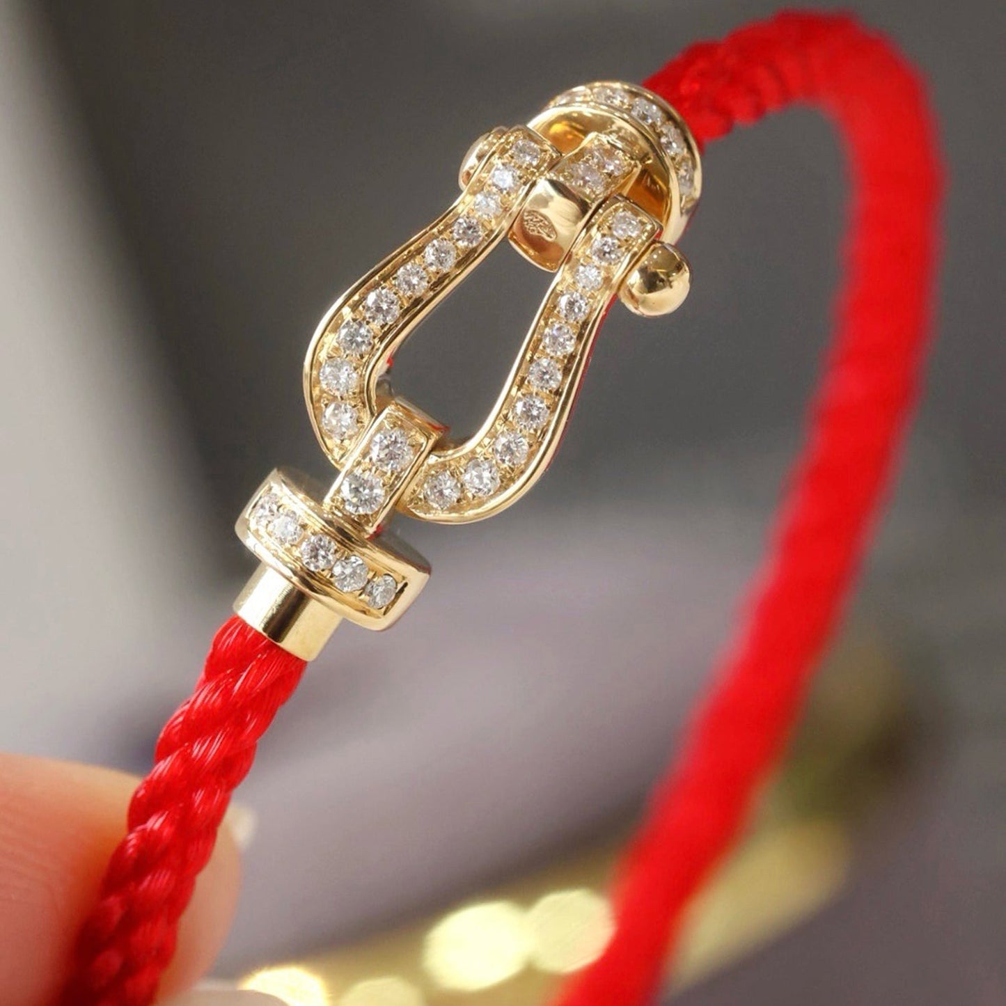 ¡®Moco¡¯FORCE LARGE HORSESHOE FULL DIAMOND BRACELET GOLD