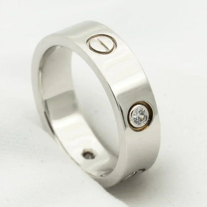 ¡®Moco¡¯LOVE RING 5.5MM 3 DIAMONDS SILVER