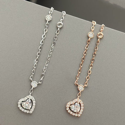 [moco jewelrys ]JOY HEART DIAMOND NECKLACE
