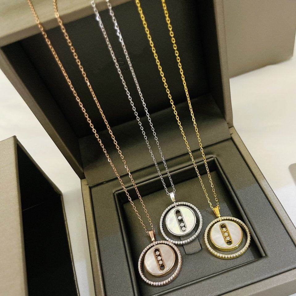 [moco jewelrys ]moco jewelrys MOVE MM NACRE BLANCHE DIAMOND NECKLACE