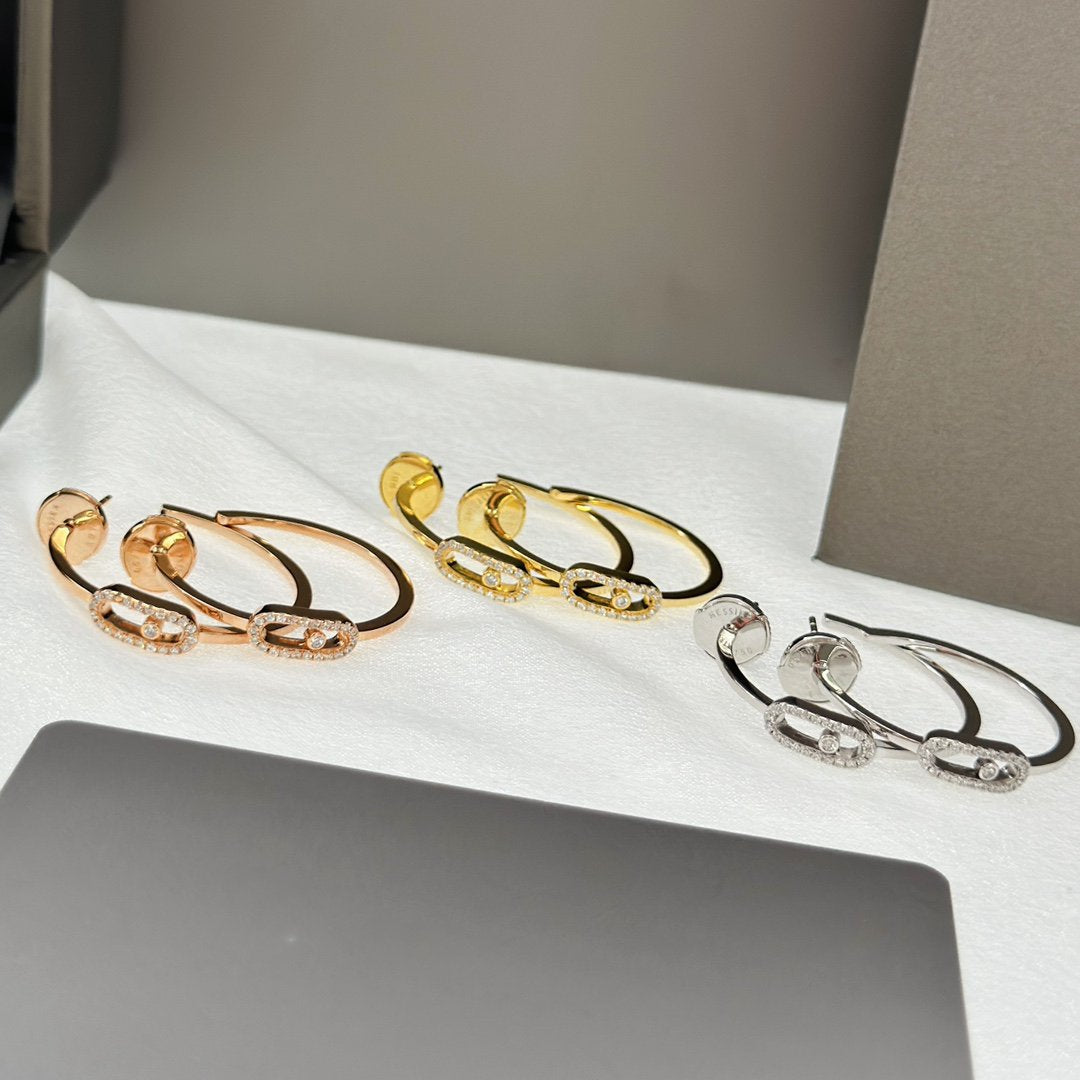 [moco jewelrys ]CREOLES MOVE UNO PM DIAMOND EARRINGS