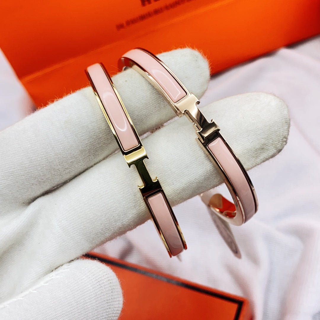 ¡®Moco¡¯CLASSIC HM CLIC  PINK 8MM ENAMEL BRACELET