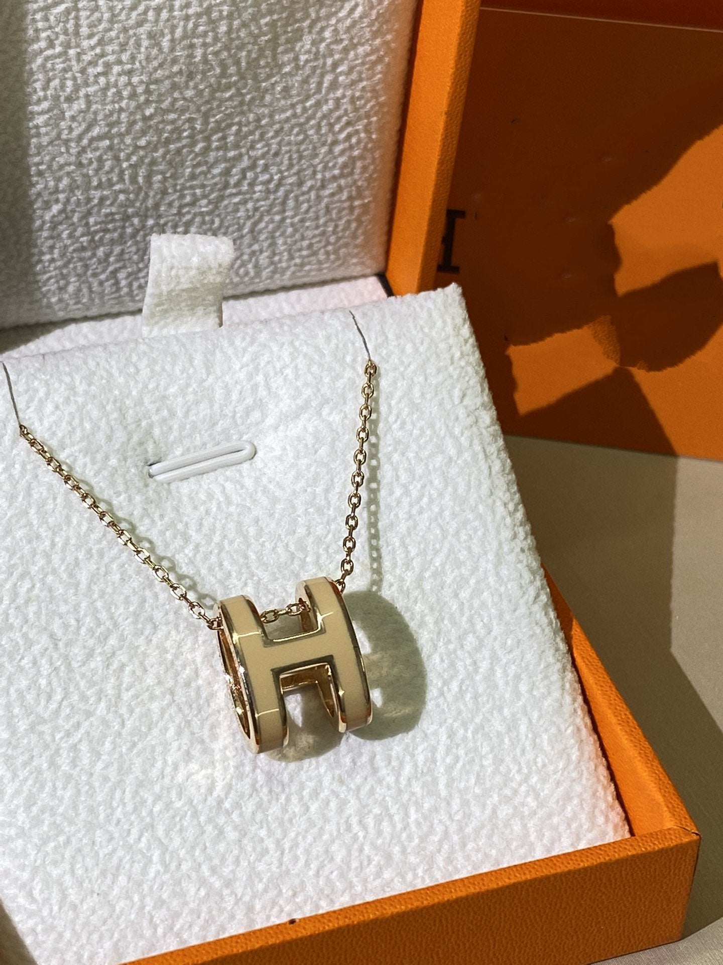 ¡®Moco¡¯HM CLIC YELLOW ENAMEL GOLD NECKLACE