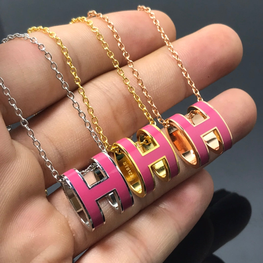 ¡®Moco¡¯H NECKLACE PINK