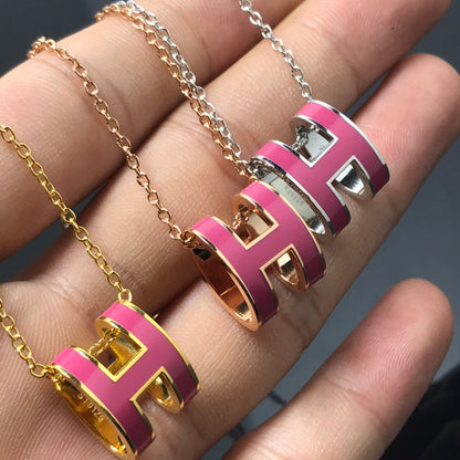 ¡®Moco¡¯H NECKLACE PINK
