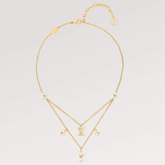 ¡®Moco¡¯FLOWERGRAM GOLD MOP DOUBLE ROW NECKLACE
