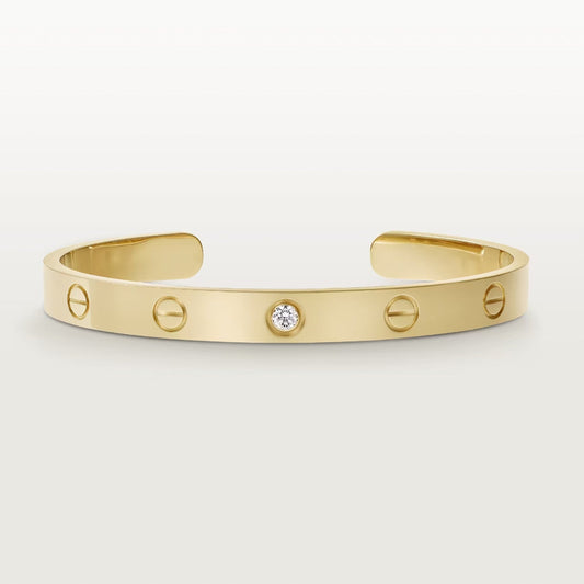 ¡®Moco¡¯LOVE BRACELET 6.1MM 1 DIAMOND OPEN CUFF