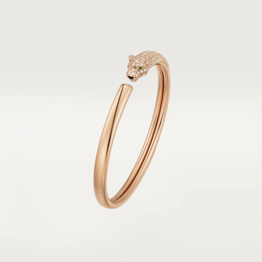 ¡®Moco¡¯PANTHERE ROSE GOLD DIAMOND OPEN BRACELET