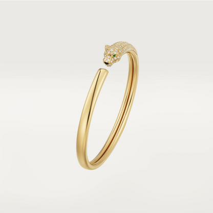 ¡®Moco¡¯PANTHERE GOLD DIAMOND OPEN BRACELET