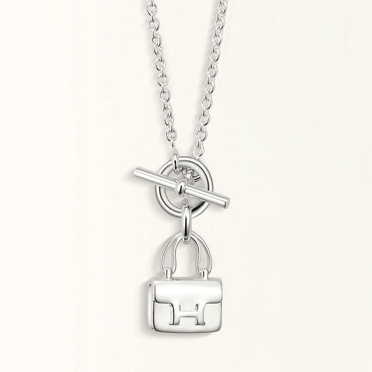 ¡®Moco¡¯POP H PEDANT SILVER NECKLACE