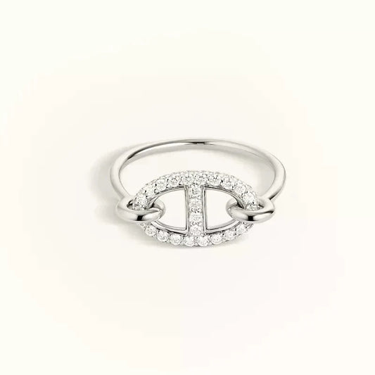 ¡®Moco¡¯RONDE SMALL SILVER DIAMOND RING