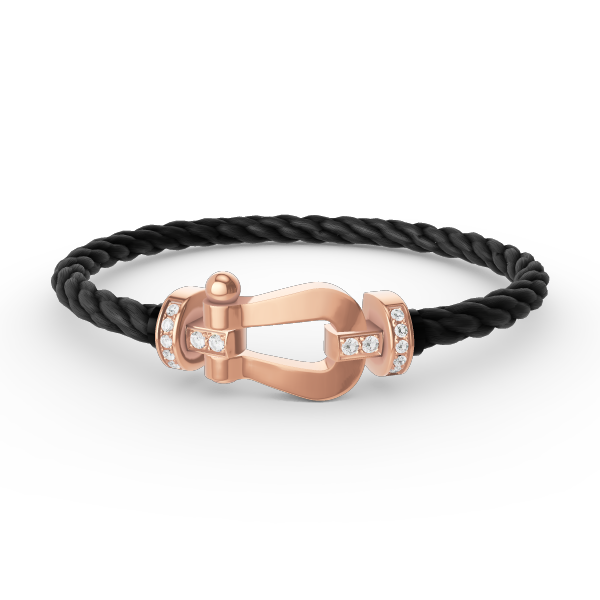 ¡®Moco¡¯FORCE LARGE HORSESHOE HALF DIAMOND BRACELET ROSE GOLD