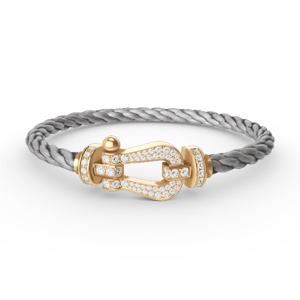 ¡®Moco¡¯FORCE LARGE HORSESHOE FULL DIAMOND BRACELET GOLD