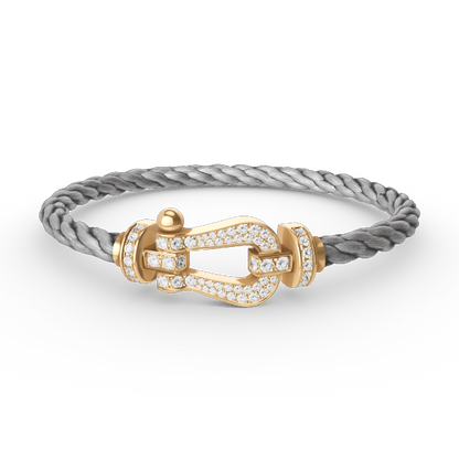 ¡®Moco¡¯FORCE LARGE HORSESHOE FULL DIAMOND BRACELET GOLD