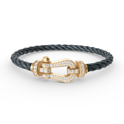 ¡®Moco¡¯FORCE LARGE HORSESHOE FULL DIAMOND BRACELET GOLD