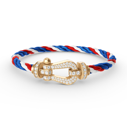 ¡®Moco¡¯FORCE LARGE HORSESHOE FULL DIAMOND BRACELET GOLD