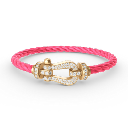 ¡®Moco¡¯FORCE LARGE HORSESHOE FULL DIAMOND BRACELET GOLD