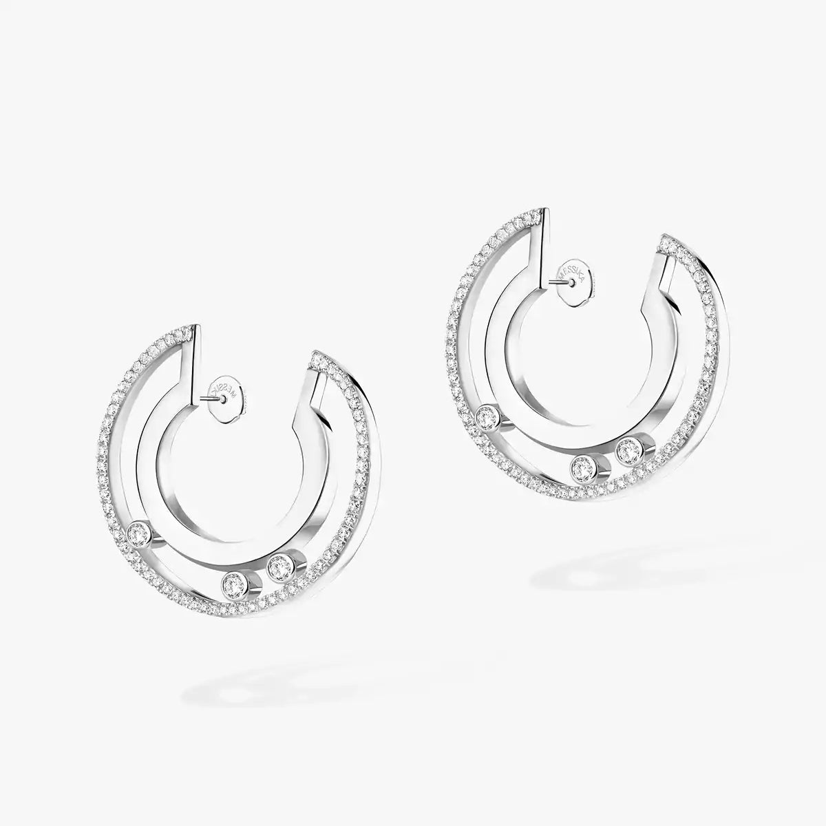 [moco jewelrys ]Move Romane Small Diamond Hoop Earrings