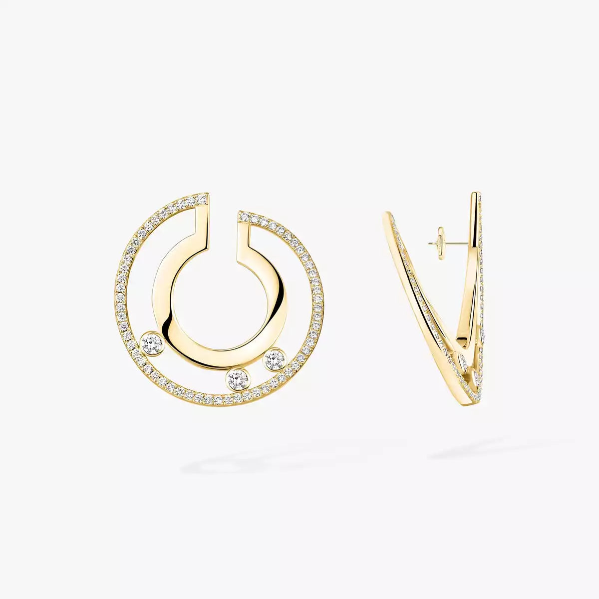[moco jewelrys ]Move Romane Small Diamond Hoop Earrings
