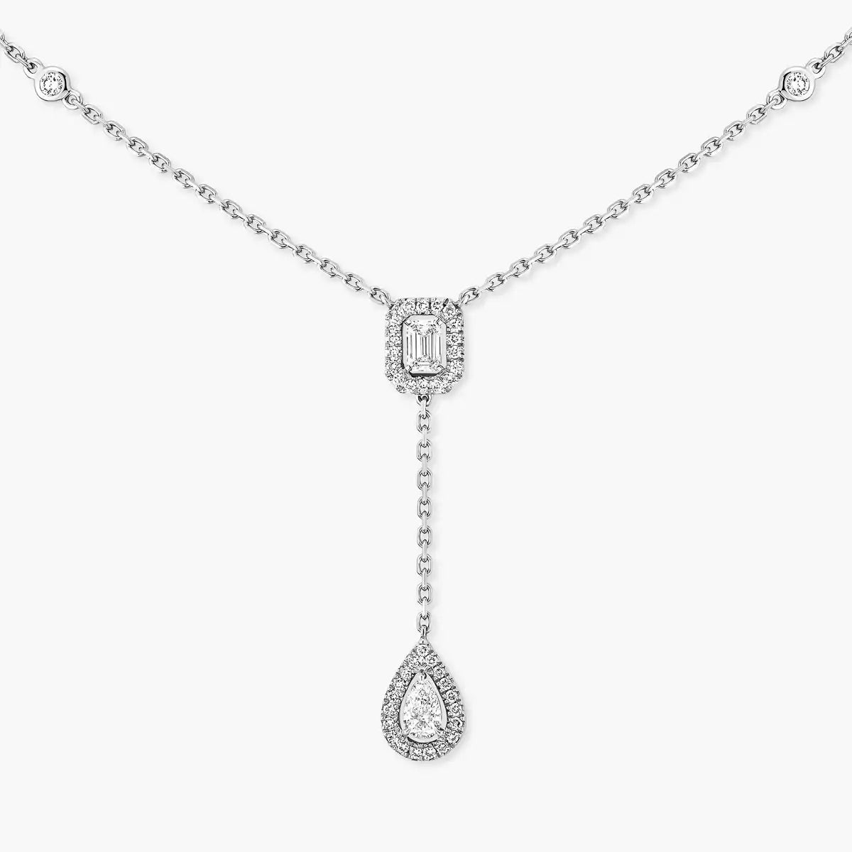 [moco jewelrys ]Gold Diamond Tie Necklace