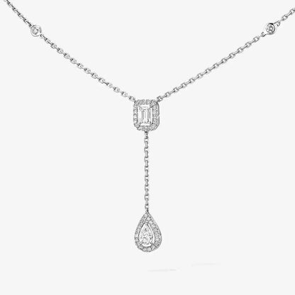 [moco jewelrys ]Gold Diamond Tie Necklace