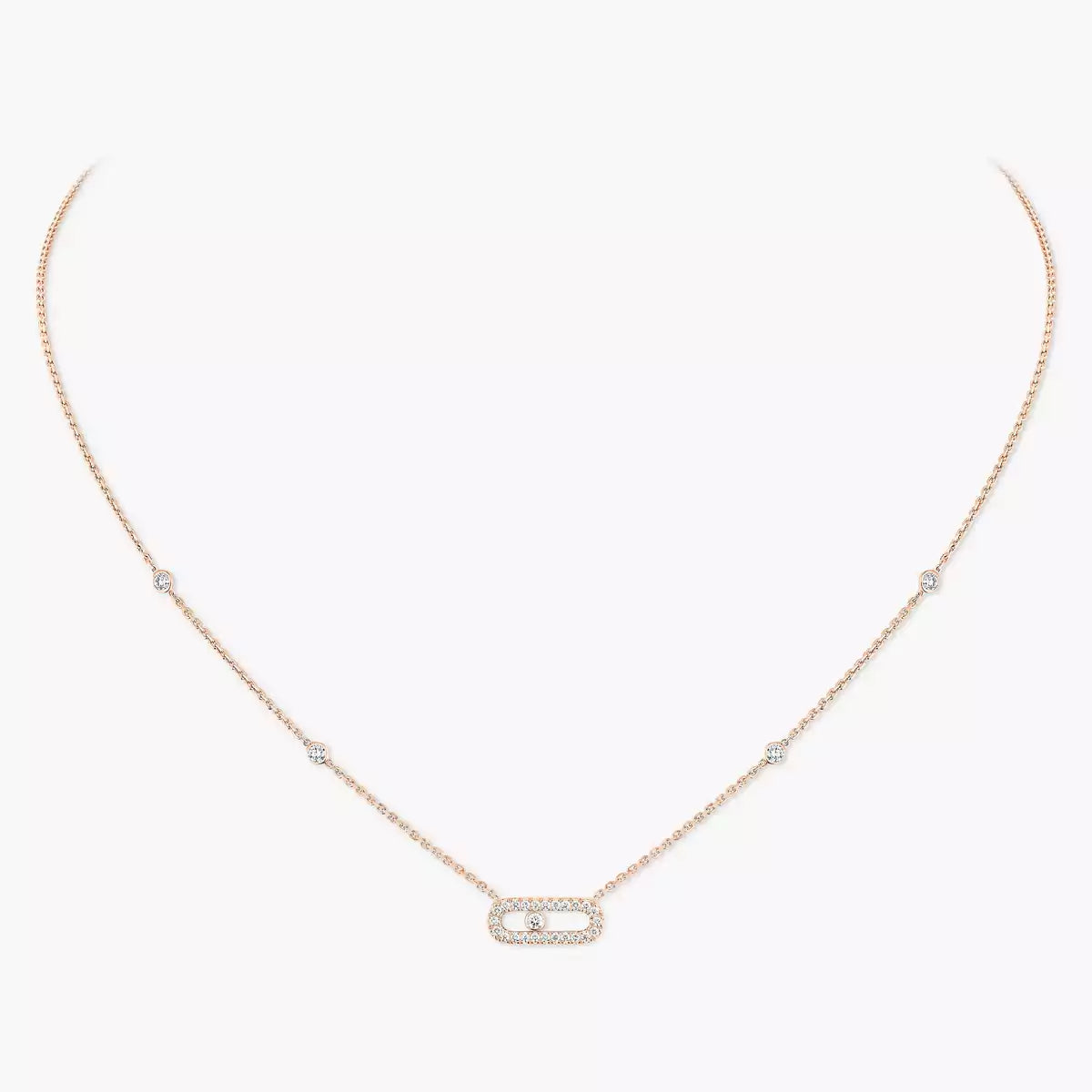 [moco jewelrys ]Diamond Necklace Move Uno
