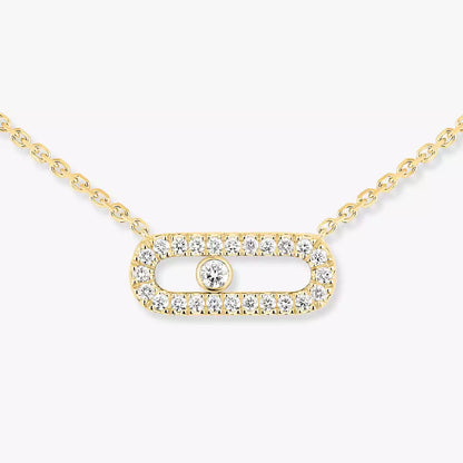 [moco jewelrys ]Diamond Necklace Move Uno