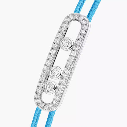[moco jewelrys ]Messika Care(s) pink cord pavé bracelet