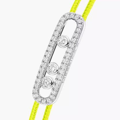 [moco jewelrys ]Messika Care(s) pink cord pavé bracelet