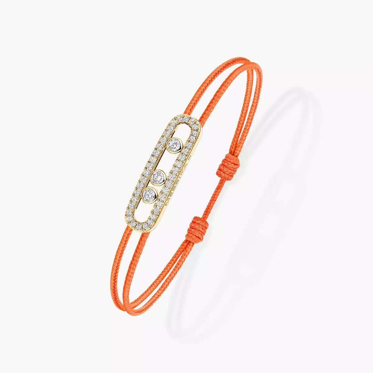 [moco jewelrys ]Messika Care(s) pink cord pavé bracelet